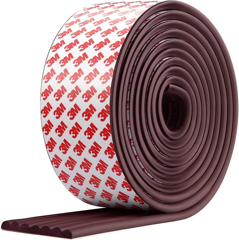 Dovesail Upgrade Baby Proofing Edge Corner Protector, 16.4ft Edge Guards Padding with 3M Adhesive, Extra-Wide Soft Rubber Foam Padding, Furniture,Sharp Edge Safety Corner Edge Bumper Guard- Brown - Image 1